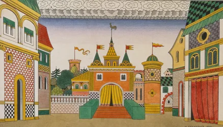 Sketch for the Opera, The Golden Cockerel, by Nikolai Rimsky-Korsakov (1844-1908), 1909